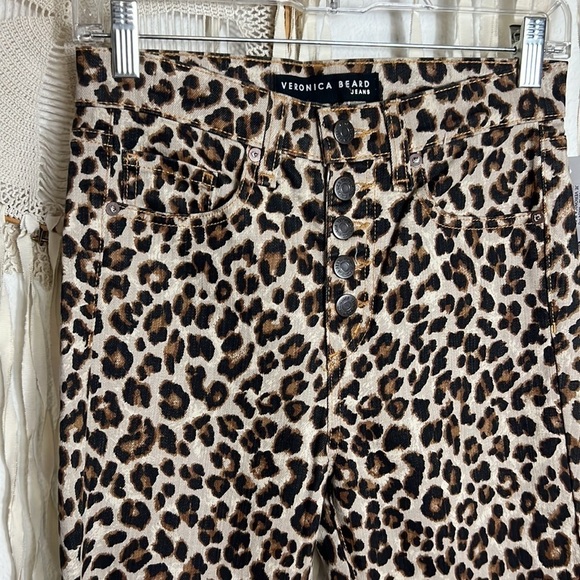 Veronica Beard NWT Debbie 10” Skinny in Leopard size 26 - Picture 9 of 11